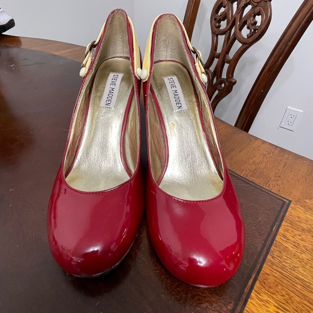 Steve Madden Red Patent Leather Heels